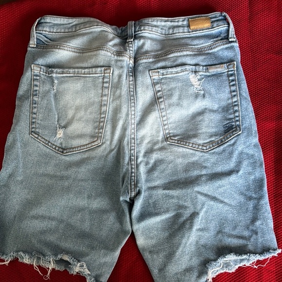 Seven 7 Light Blue Distressed Denim Shorts - Picture 2 of 4
